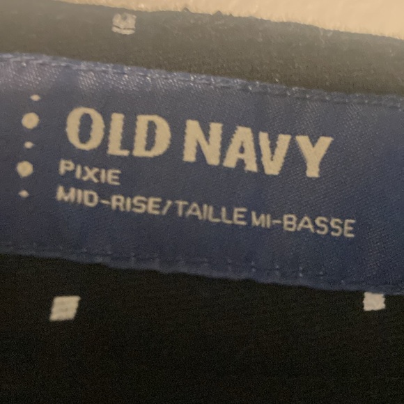 Old Navy Pixie Mid-Rise Size 4 Regular Black/White Women’s Pants - Picture 3 of 7